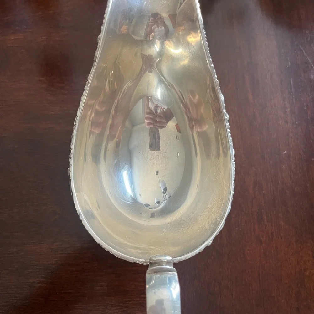 Elegant E.P. Sheffield Reproduction Silverplated over Copper Gravy/ Sauce Boat